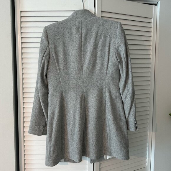 Zara Grey Midi Wool Coat - Picture 2 of 2